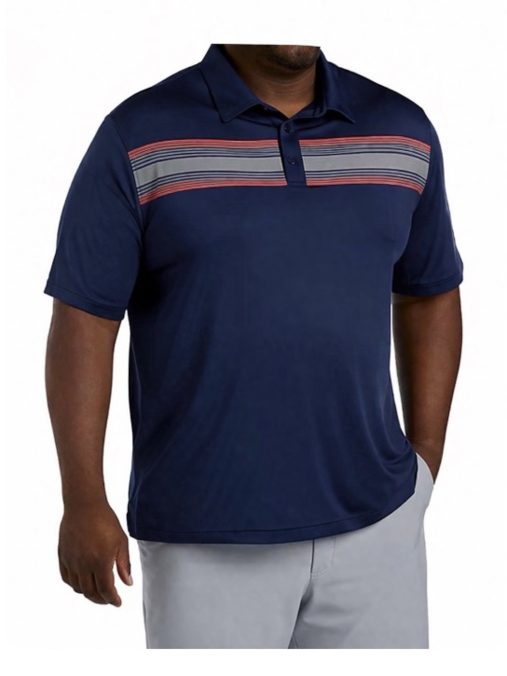 Reebok Blue Polo Shirt Lightweight Breathable Navy Golf Shirt Sz 3XL Big & Tall